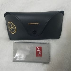 Ray-Ban Chromance Sunglass and Eyewear Case with Microfiber Cloth